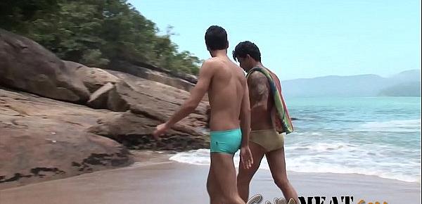  Cum Meat - Two Hot Guy Fucking At The Beach